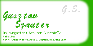 gusztav szauter business card